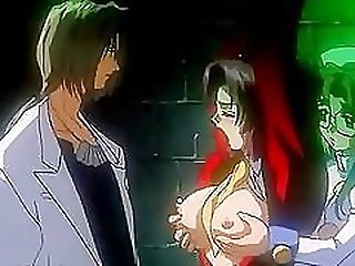 Bondage hentai gets hard threesome fucked by shemale anime nurse